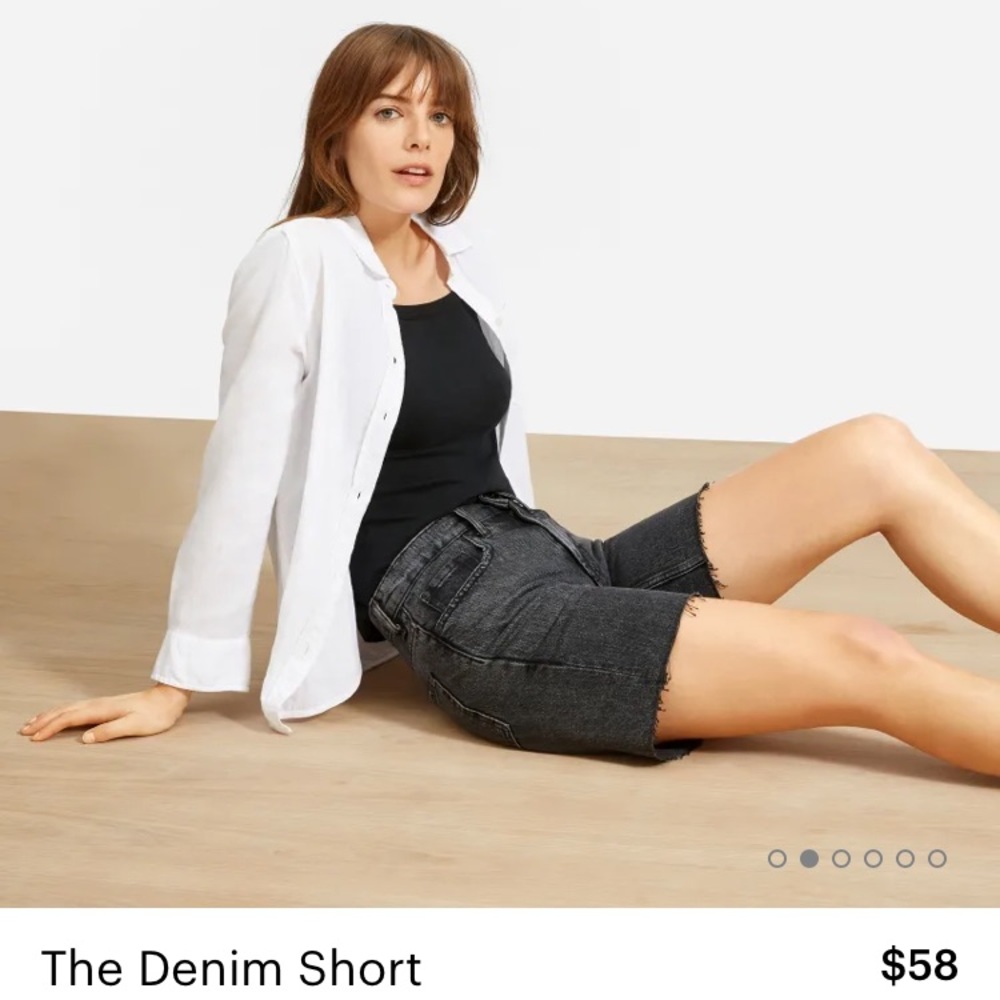 Everlane Black Denim Shorts size 28